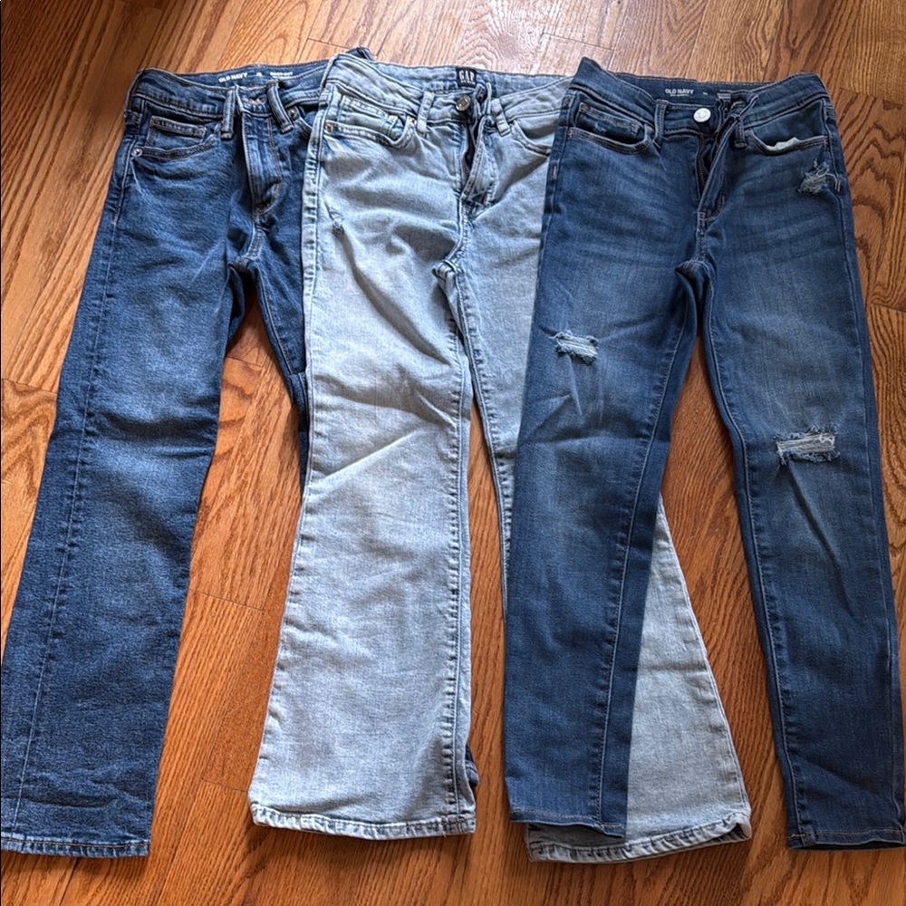 Girls size 10 jeans, gap & old navy